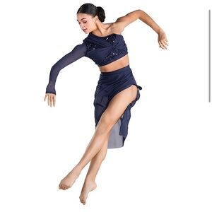 Revolution Dance Neptune 2 piece Navy Costume for Lyrical or Contemporary